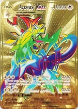 Pokemon Card Arceus VMAX Gold Pokemon Gold Metal Card - METAL CARD TCG