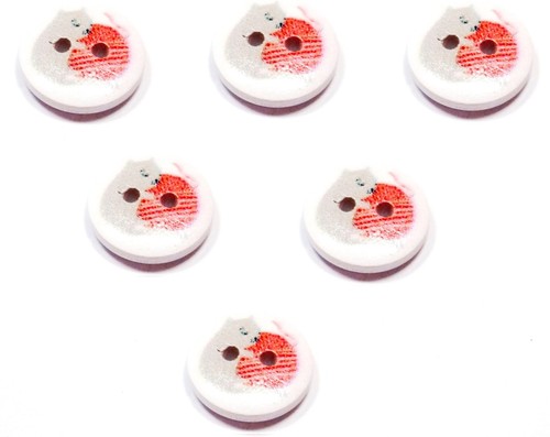 Lot boutons bois rond - boutons,