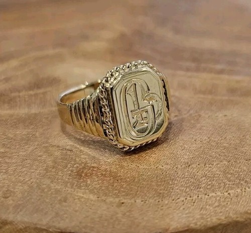 Bague chevalière jaune - bague,