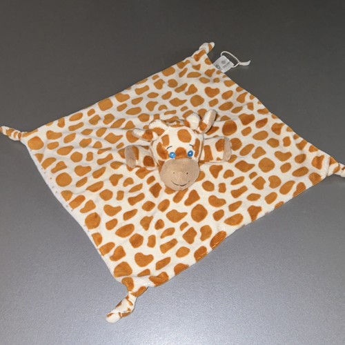 Doudou plat girafe - , bleus