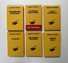6 AGATHA CHRISTIE Paperbacks LE VALLON Le Flux TEMOIN MUET OOP FRENCH BOOK LOT