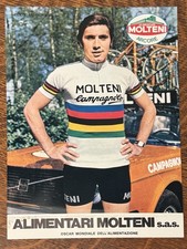 Eddy Merckx 9.5” Vintage Cycling Trading Card Photo OFFICIAL MOLTENI ARCORE RARE