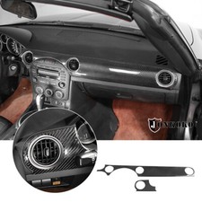 Carbon Fiber Car Central Control Air Outlet Panel Trim For Mazda MX-5 NC 2009-14