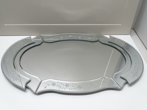 Joli ancien plateau miroir - ancien,