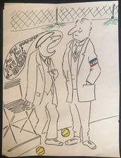  MOI MESIEUR J'AI FAIT VERDUN ET NASTASE DESSIN HUMORISTIQUE FEUTRES  ANONYME 