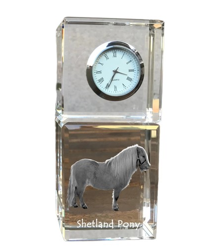 Poney shetland kristalluhr - poney,