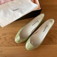 Repetto Camille Ballet Flats Pistachio Green Leather Size 37.5 US 7-7.5 EUC Rare