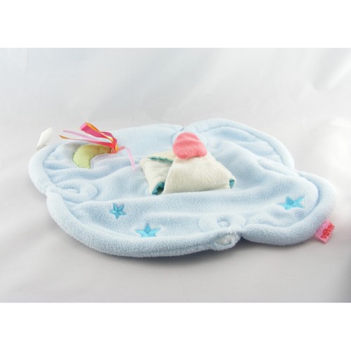 Doudou plat nuage bleu - , étoile