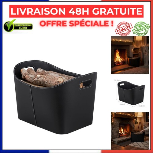 Relaxdays panier bûches xl - panier, à