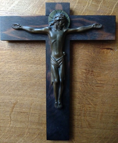 Crucifix ancien bronze - crucifix,