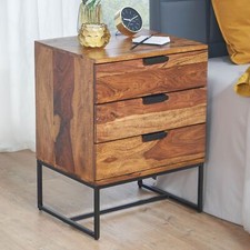 FineBuy Table de Chevet Bois
