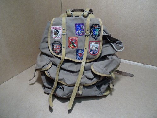 Ancien sac dos - ancien, toile
