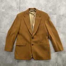 Vintage Brooks Brothers 100% Camel Hair Sport Coat Blazer Made in USA Size L