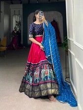 Lehenga Choli Indien Ethnique SEMI COUSU Pour Mariage Bollywood