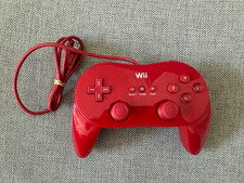 wii CLASSIC CONTROLLER Official Genuine RED PRO Nintendo **PAL EXCLUSIVE**