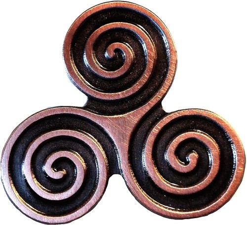 Broche triskel triple spirale - broche,