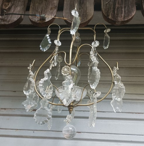 Ancien lustre cage - , fer