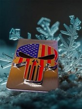 Pince  à billets Logo Tête De Mort Drapeau USA. The Punisher  Skull