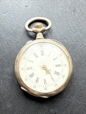 Ancienne Montre Gousset Col Argent Massif Remontoire Pour pièces Art Nouveau