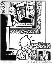 CLERC EX-LIBRIS TINTIN LUTIN
