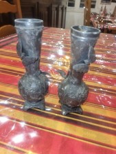2 Petites vase en etain 1900