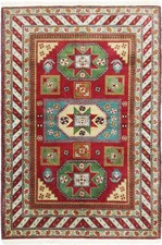 Tapis Kazak Original En Laine Tissé À La Main Du Pakistan 160 Cm X 110 Cm Ancien