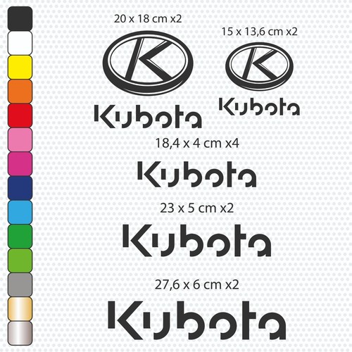 Kubota stickers vinyles - -, 12