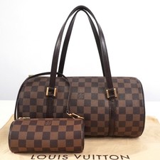 LOUIS VUITTON LV Damier Papillon 30 N51303 Hand Bag Brown France Auth #53261A