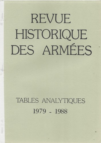 Revue historique des - historique, armees