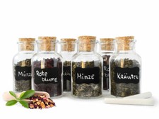 12 Bocaux à Conserves Avec Cork 180ml Étiquettes Boîtes à Épices Boites en Verre