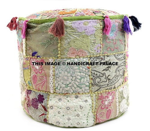 Pouf ottoman indien saree - ottoman,