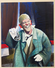 Portrait du clown Grock - Arthur Fillon - Tableau Peinture Cirque
