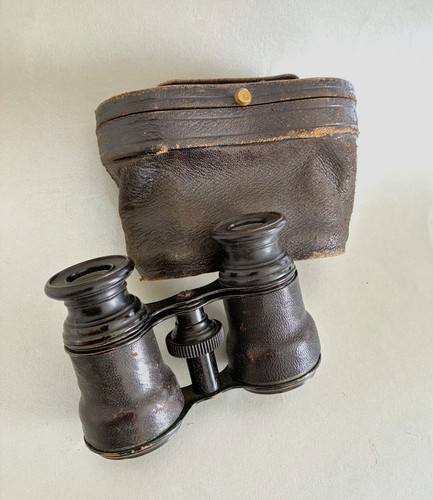 Jumelles antiques avec étui - jumelles,