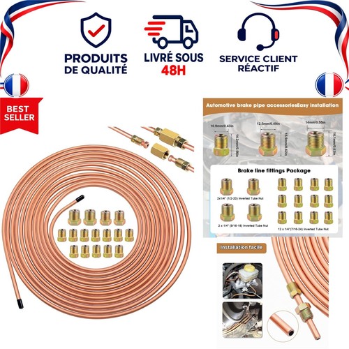 Tuyau frein cuivre - 7,62, m