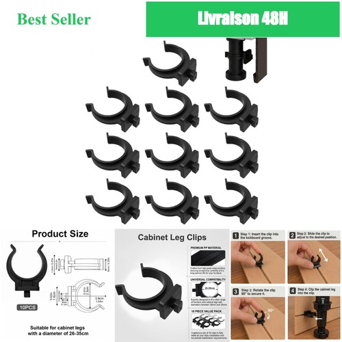 Clips plinthe cuisine - 10,
