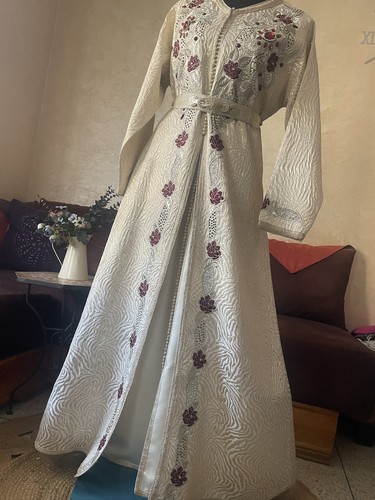 Brocade silver red - brocade,