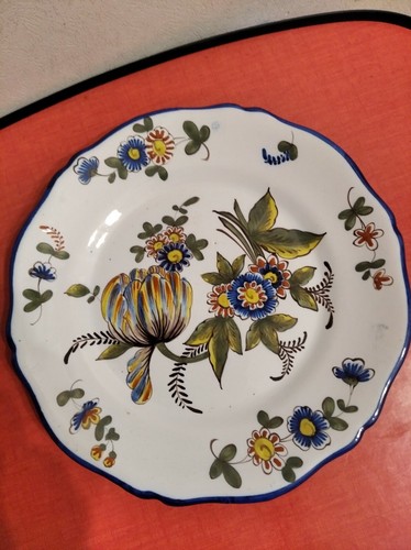 Assiette faience ancienne - assiette,