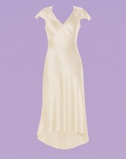 Vintage Moschino couture Cruise Me Baby 100% Silk cream S8 Women’s Dress