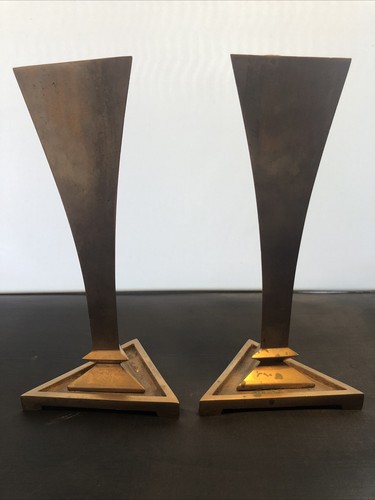 Pair rare vtg art - vtg, tulip