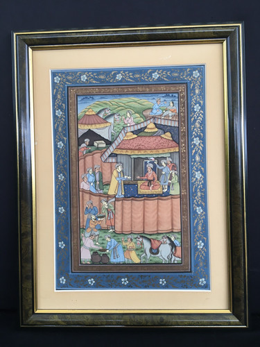 Tableau peinture sur soie - peinture,