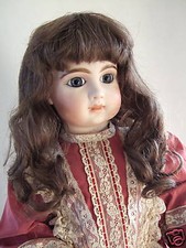 100% Natural Hair WIG for ANTIQUE DOLL - DOLL WIG-Blurry 4 (24cm)