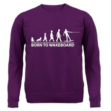 Né Jusqu'À Ski Nautique - Enfants Capuche / Pull - Wakeboard Wake Board Eau