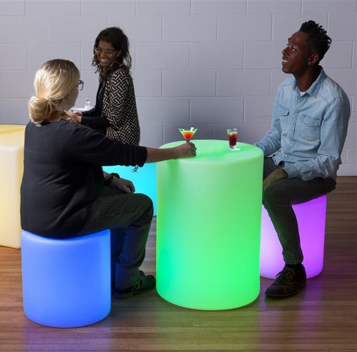 Tabouret lumineux rond - lumineux,