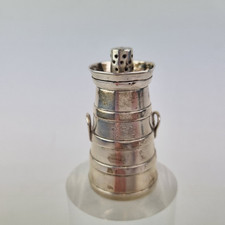 Antique 19thC Silver Pepper Form Of Milk Churn London 1875 By Edward H Stockwell