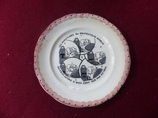 Assiette Sarreguemines :  Les