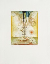 René CARCAN - Gravure etching signed numbered Corsage du ciel 1989 abstract art