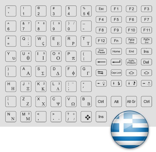Autocollants clavier greece - autocollants,
