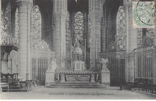 Cpa soissons cathedrale le - soissons,