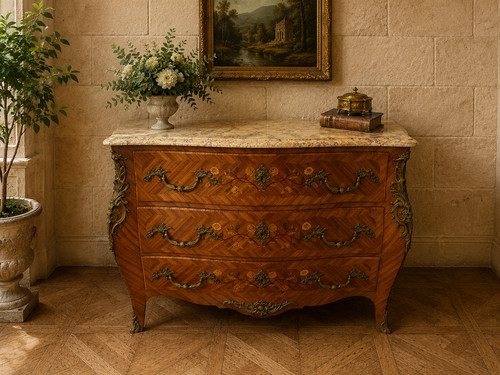 Commode galbée style louis - galbée,