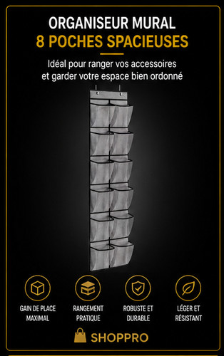 Organiseur suspendu poches - 12,